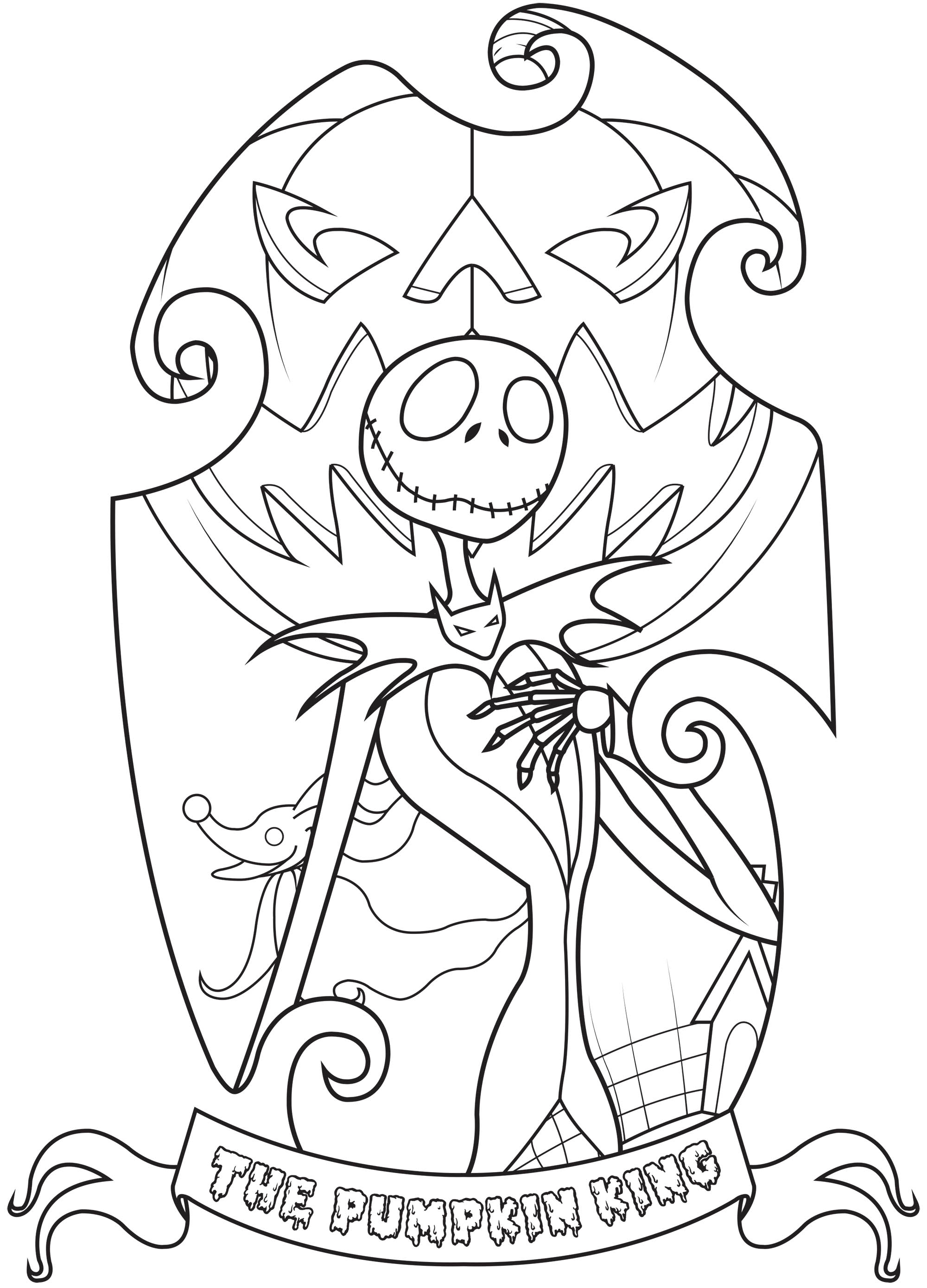 32 Spooky Nightmare Before Christmas Coloring Pages Printable 30