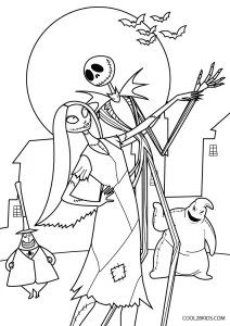 32 Spooky Nightmare Before Christmas Coloring Pages Printable 34