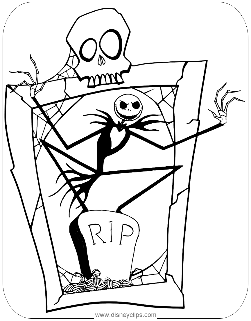 32 Spooky Nightmare Before Christmas Coloring Pages Printable 6