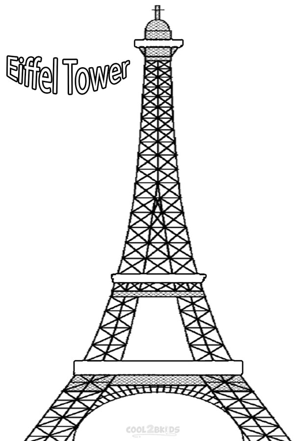 33 Iconic Eiffel Tower Coloring Pages Printable 1