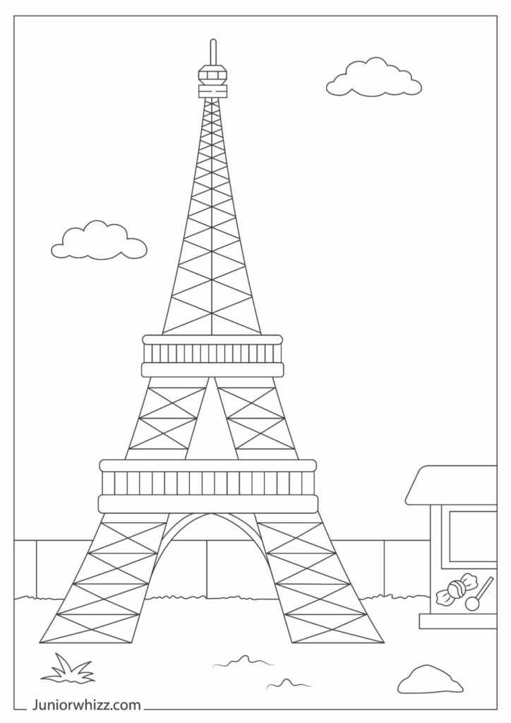 33 Iconic Eiffel Tower Coloring Pages Printable 10