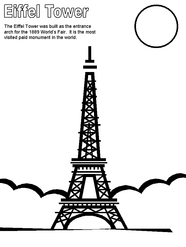 33 Iconic Eiffel Tower Coloring Pages Printable 14