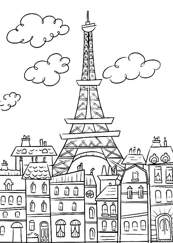 33 Iconic Eiffel Tower Coloring Pages Printable 15