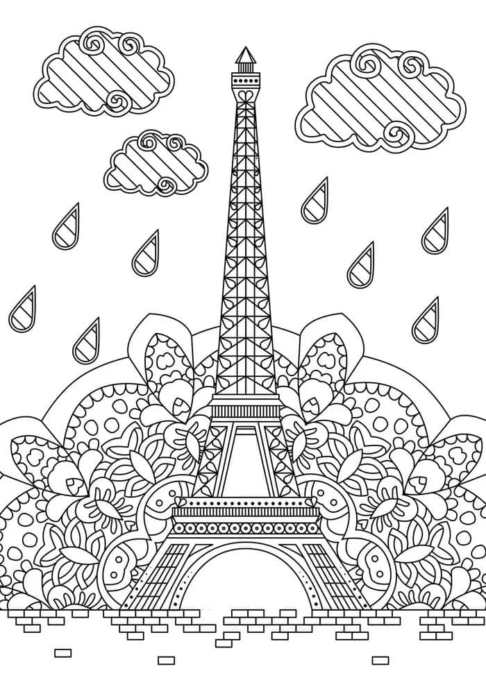 33 Iconic Eiffel Tower Coloring Pages Printable 19