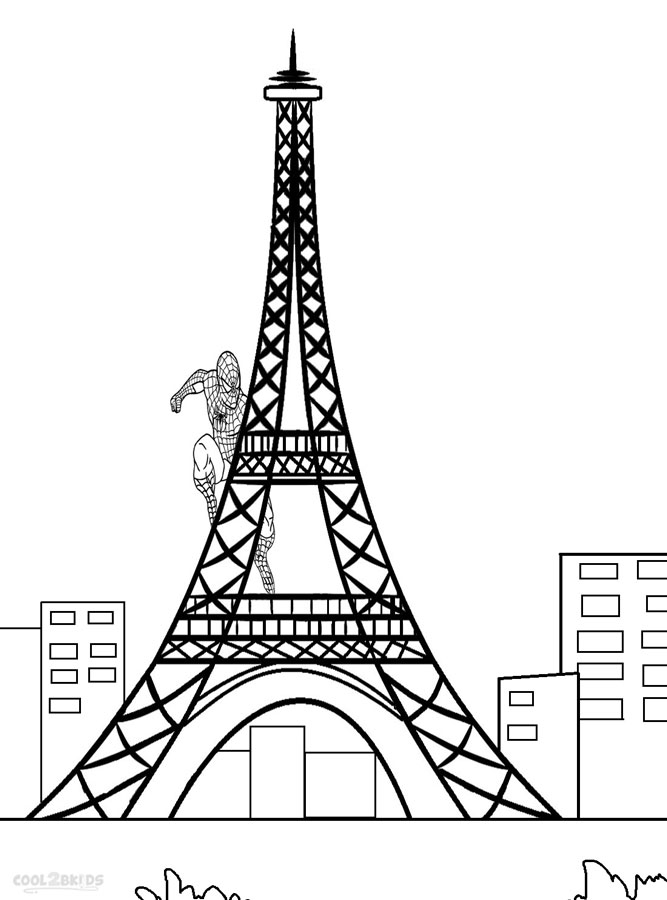 33 Iconic Eiffel Tower Coloring Pages Printable 2