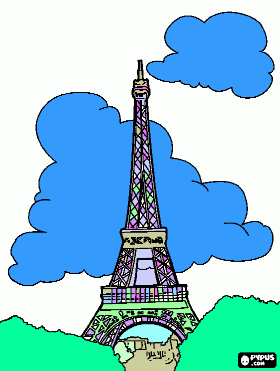 33 Iconic Eiffel Tower Coloring Pages Printable 20