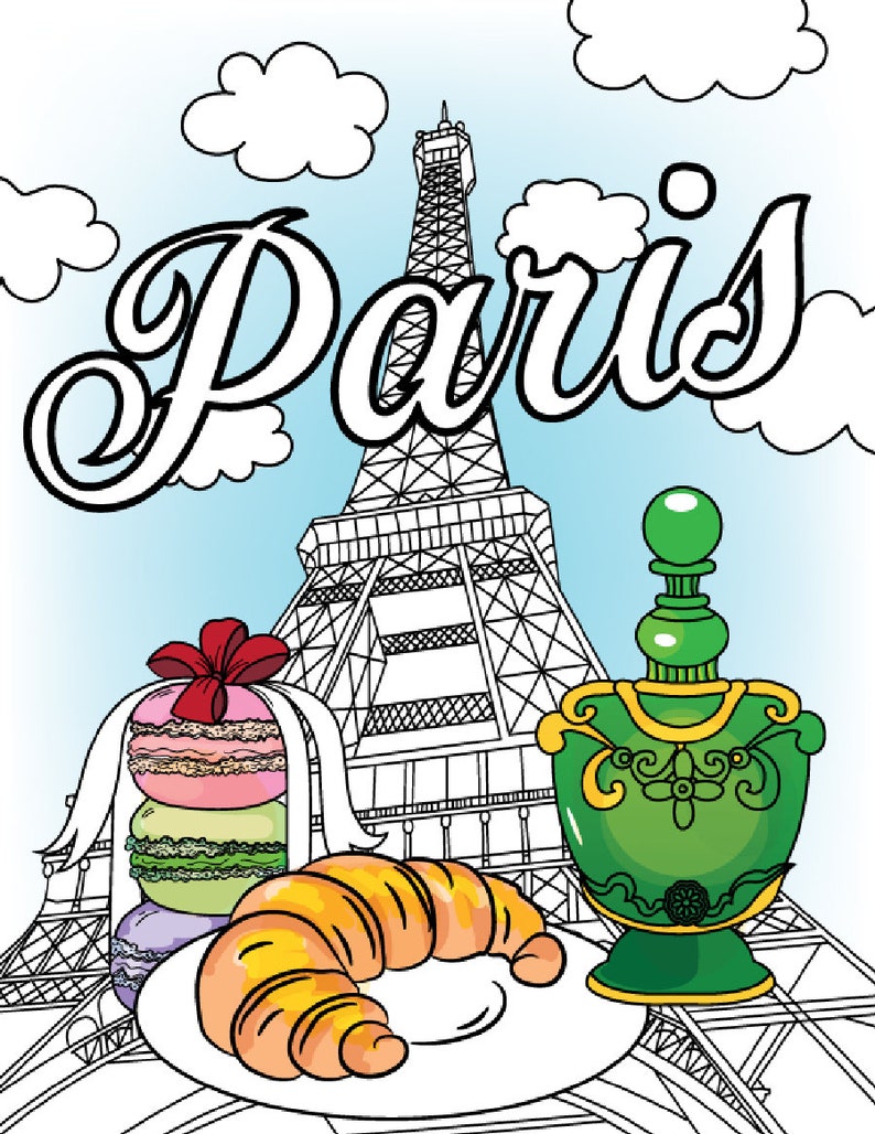 33 Iconic Eiffel Tower Coloring Pages Printable 21