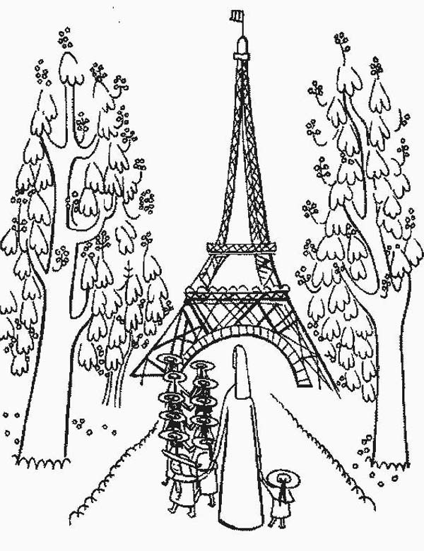 33 Iconic Eiffel Tower Coloring Pages Printable 24