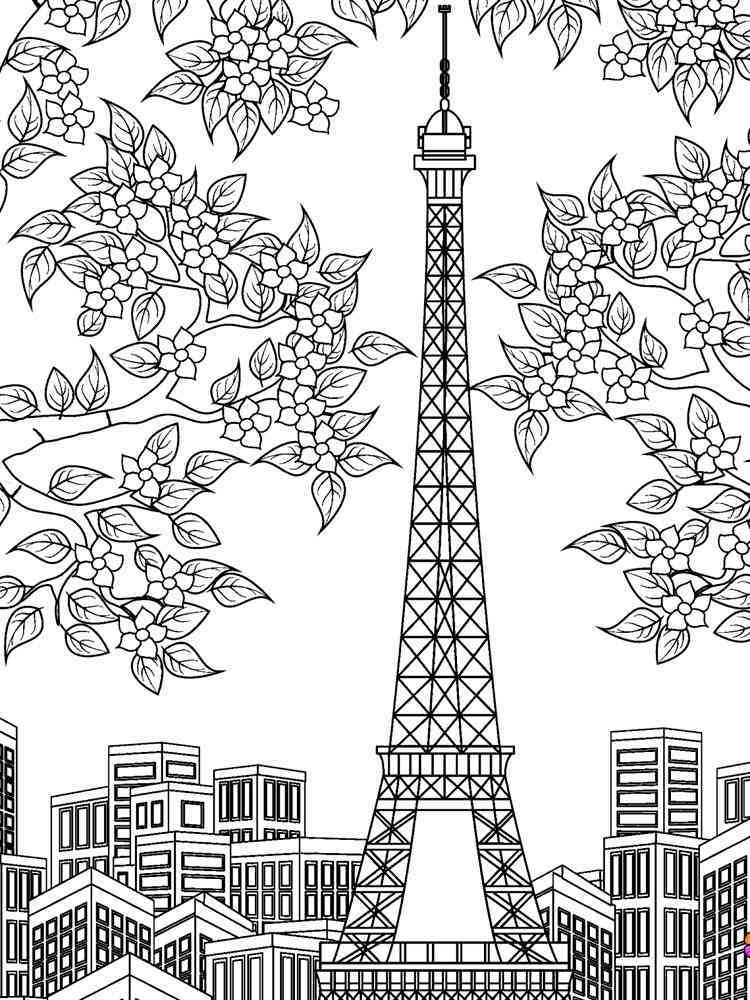 33 Iconic Eiffel Tower Coloring Pages Printable 25