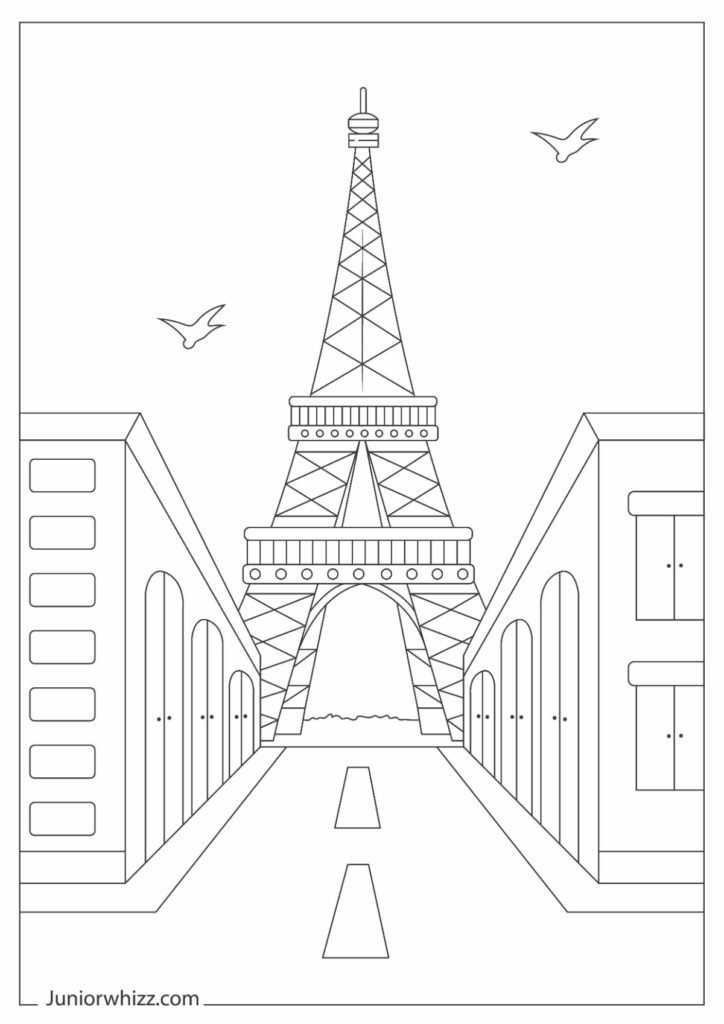 33 Iconic Eiffel Tower Coloring Pages Printable 29