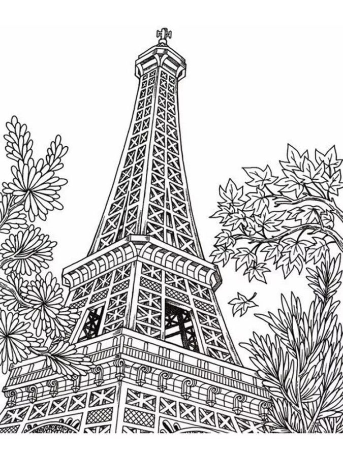 33 Iconic Eiffel Tower Coloring Pages Printable 32