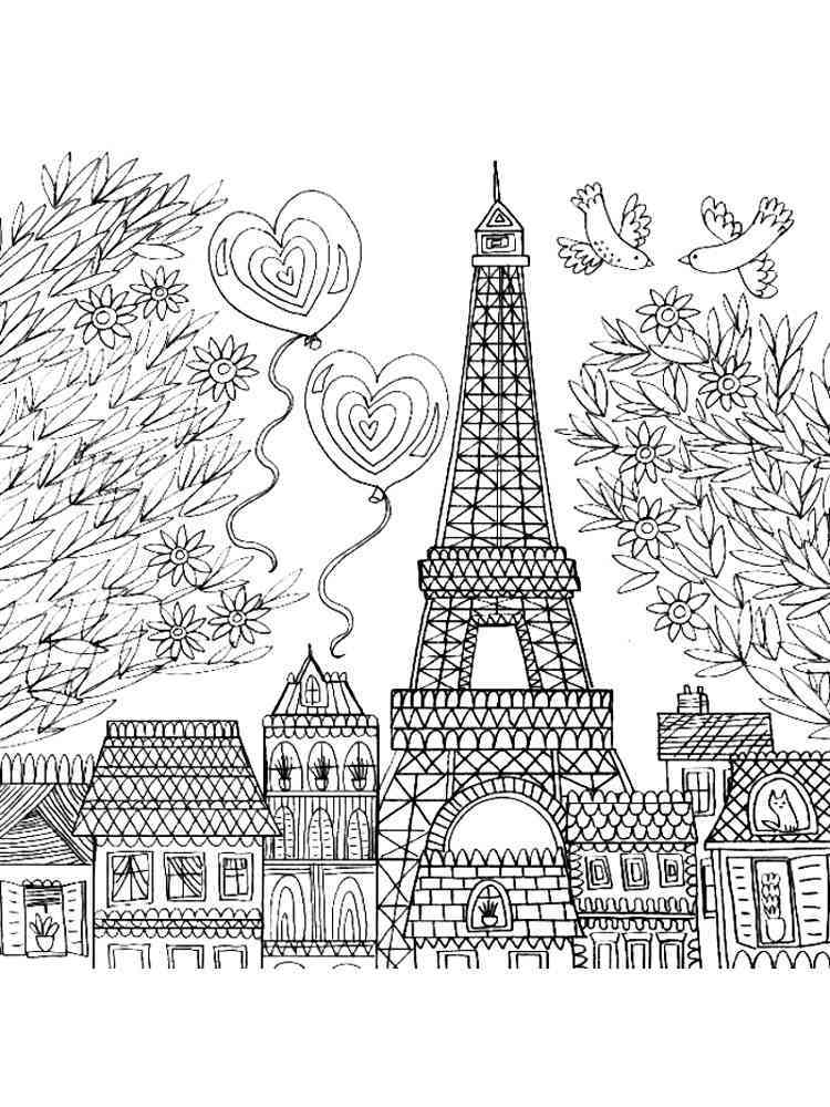 33 Iconic Eiffel Tower Coloring Pages Printable 35