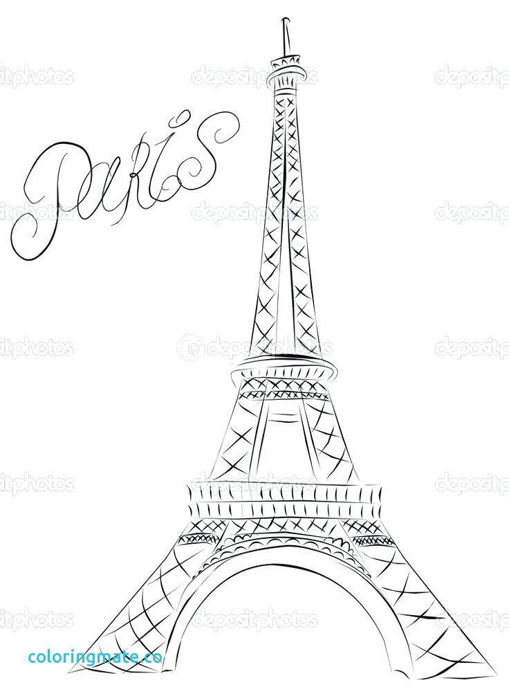 33 Iconic Eiffel Tower Coloring Pages Printable 6