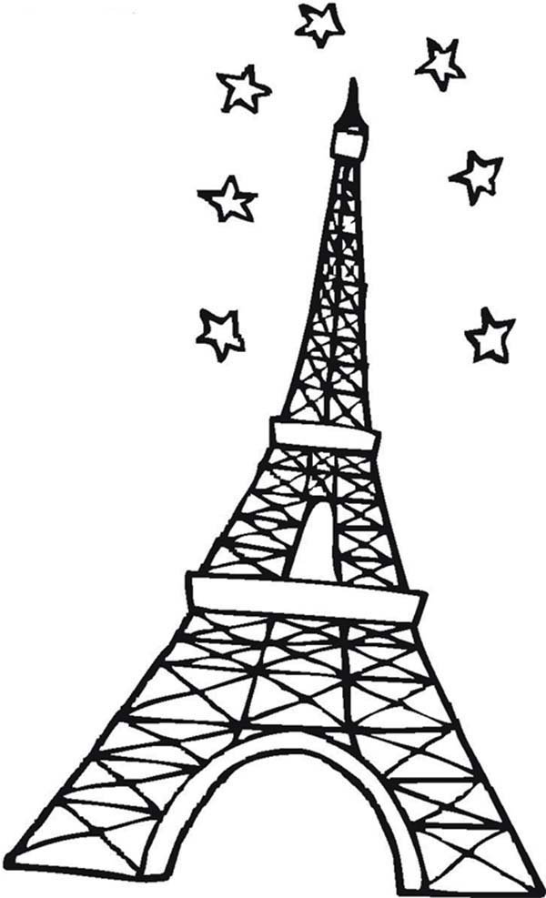 33 Iconic Eiffel Tower Coloring Pages Printable 7