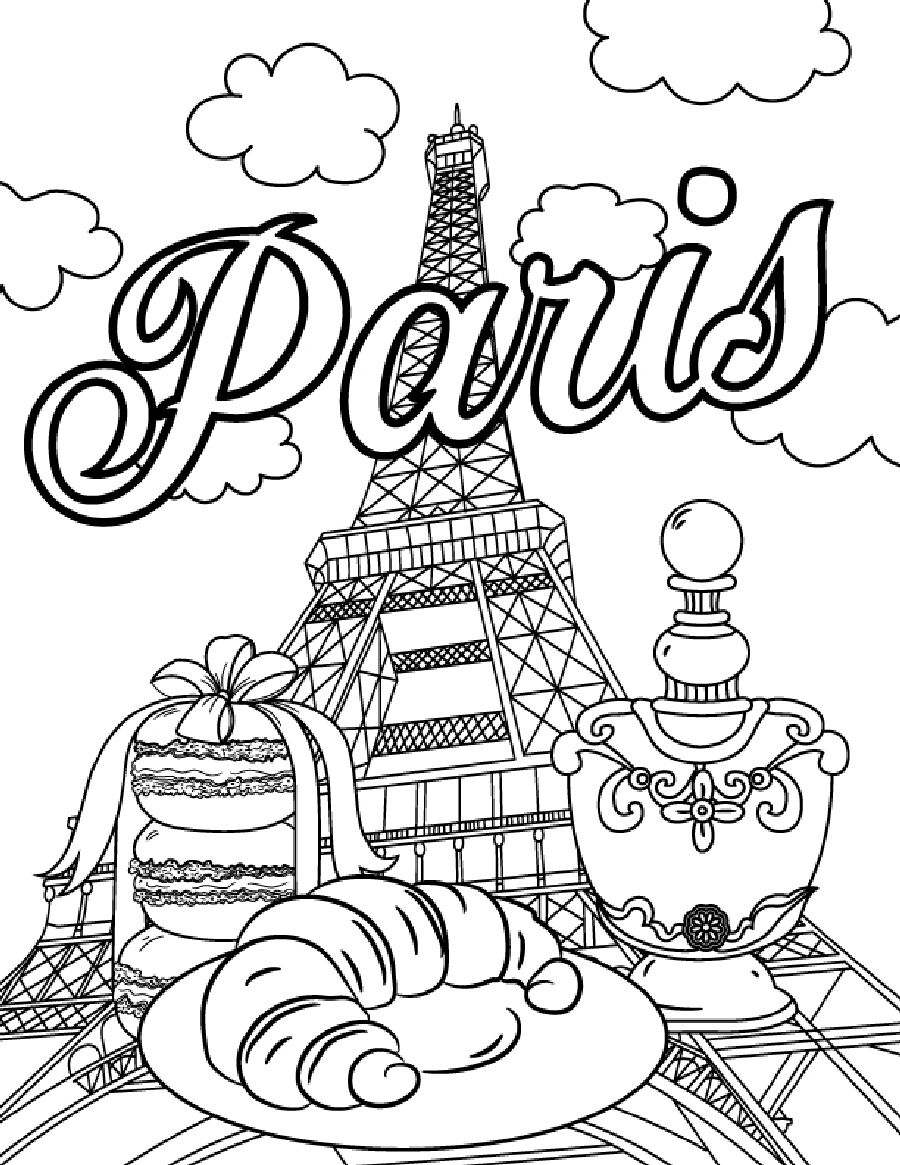 33 Iconic Eiffel Tower Coloring Pages Printable 8