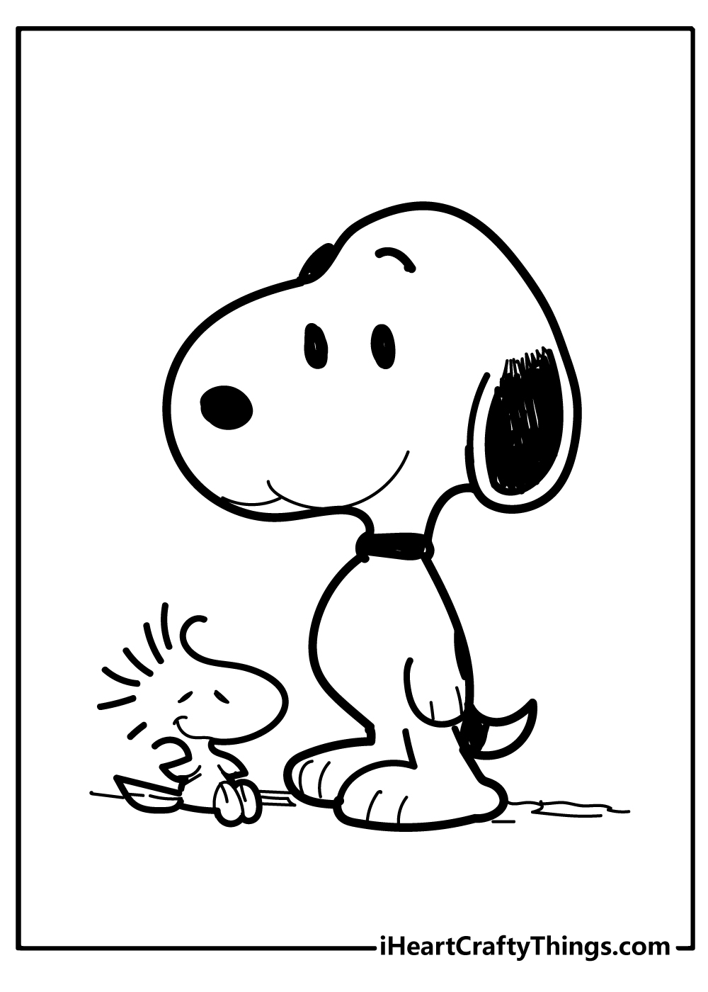 34 Iconic Snoopy Coloring Pages Printable 1