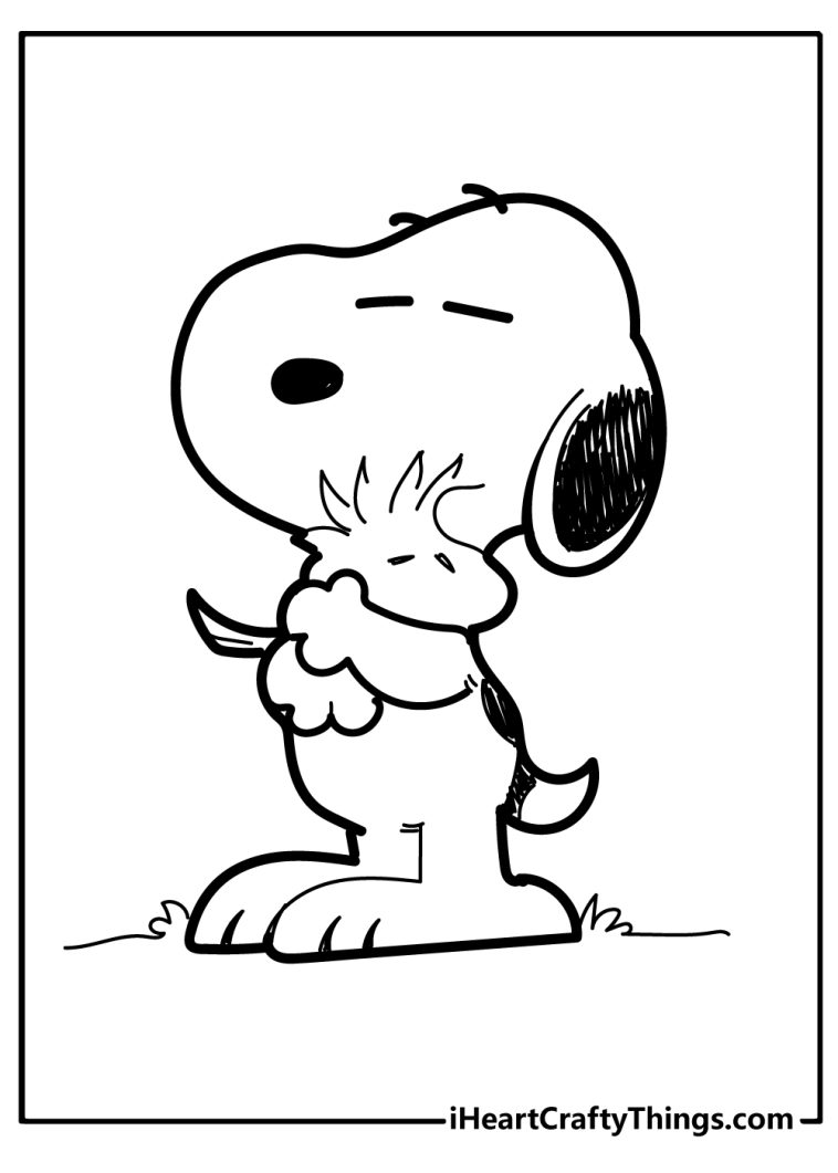 34 Iconic Snoopy Coloring Pages Printable 25