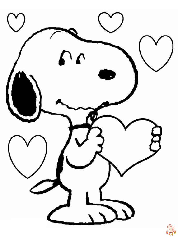 34 Iconic Snoopy Coloring Pages Printable 3