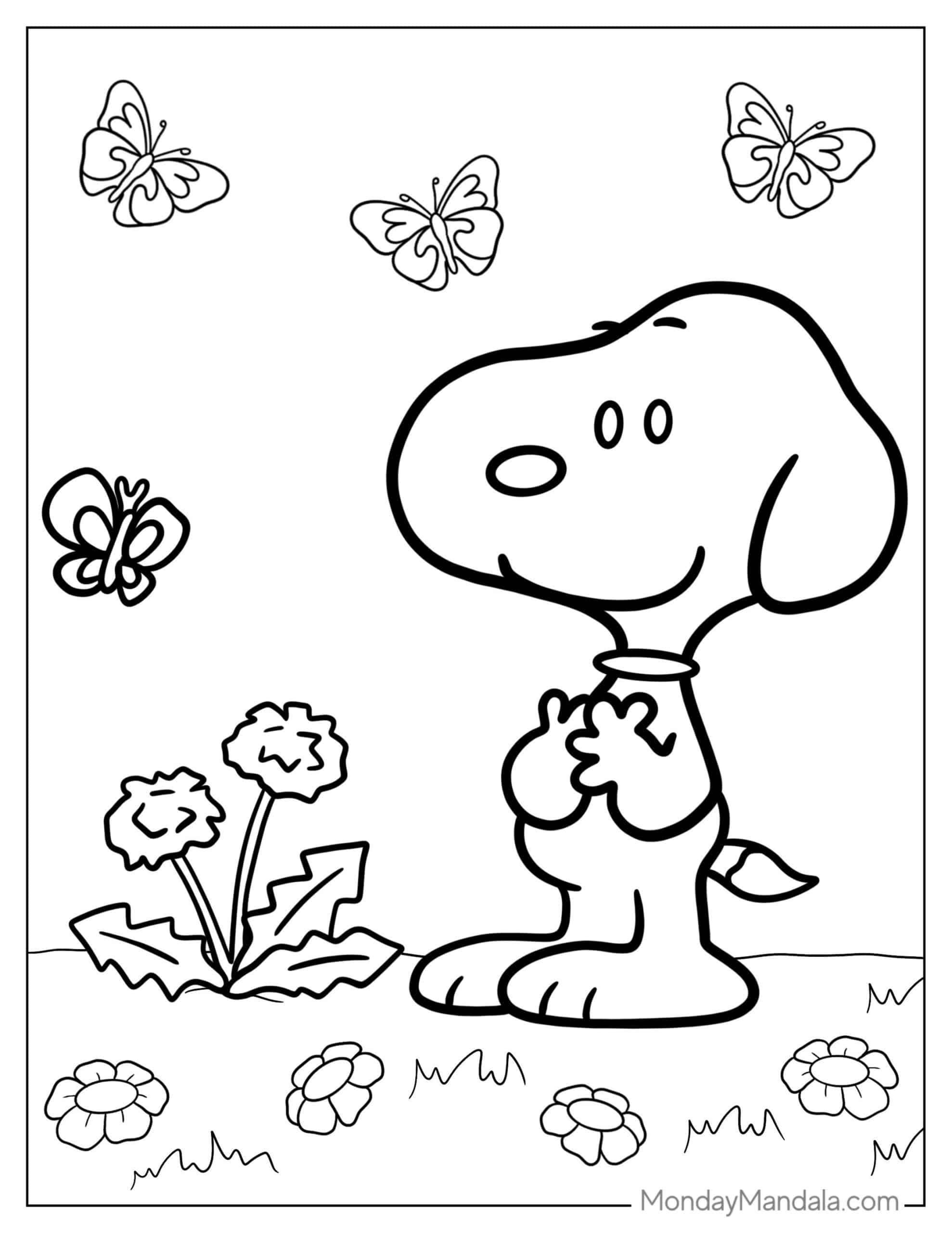 34 Iconic Snoopy Coloring Pages Printable 7