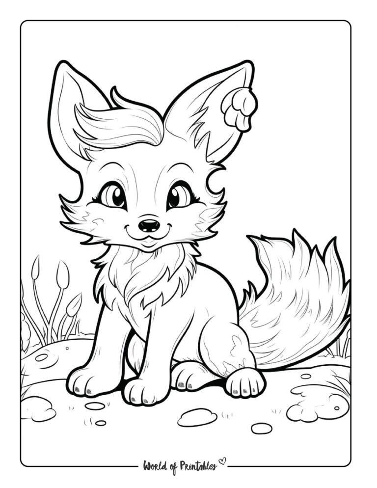 34 Sly Fox Coloring Pages Printable 10