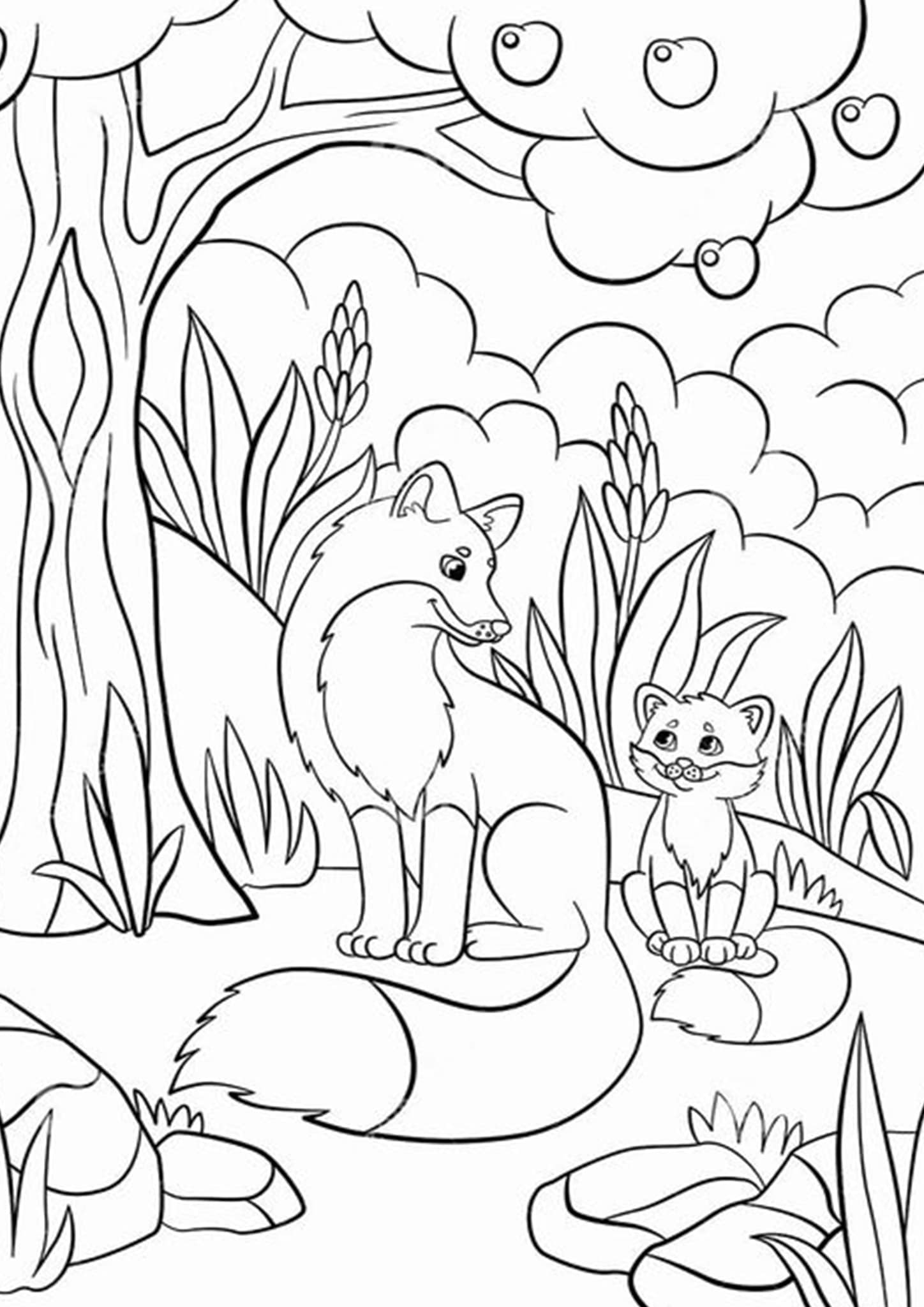 34 Sly Fox Coloring Pages Printable 3