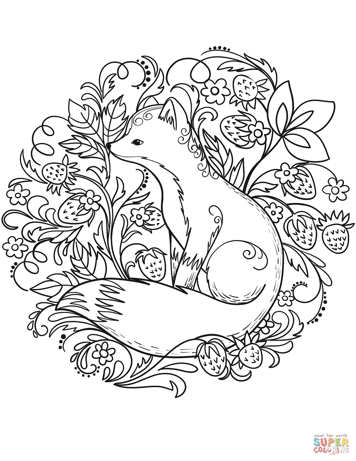 34 Sly Fox Coloring Pages Printable 34