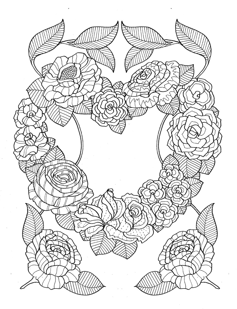 37 Elegant Rose Coloring Pages Printable 20