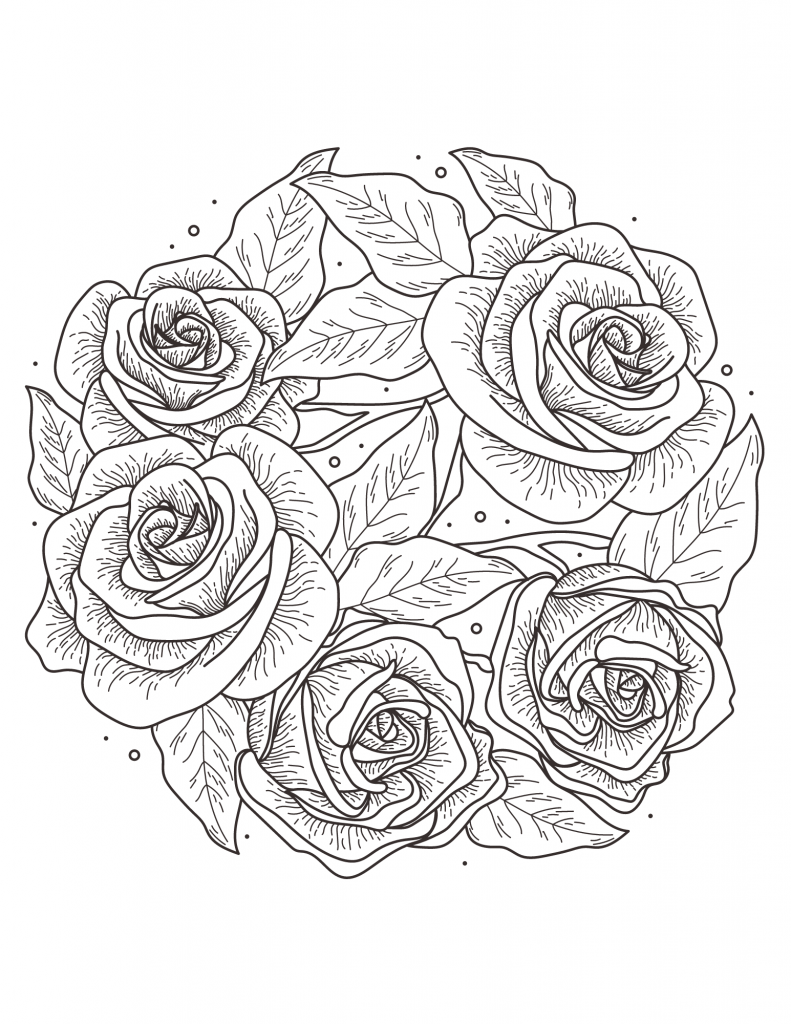 37 Elegant Rose Coloring Pages Printable 25