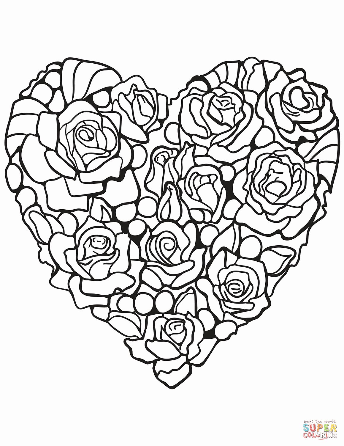 37 Elegant Rose Coloring Pages Printable 35