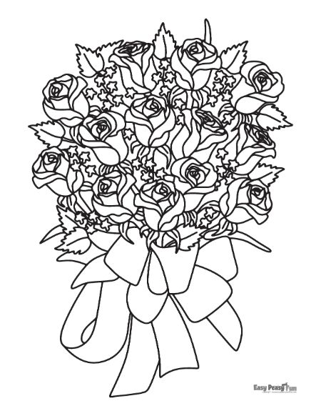 37 Elegant Rose Coloring Pages Printable 8