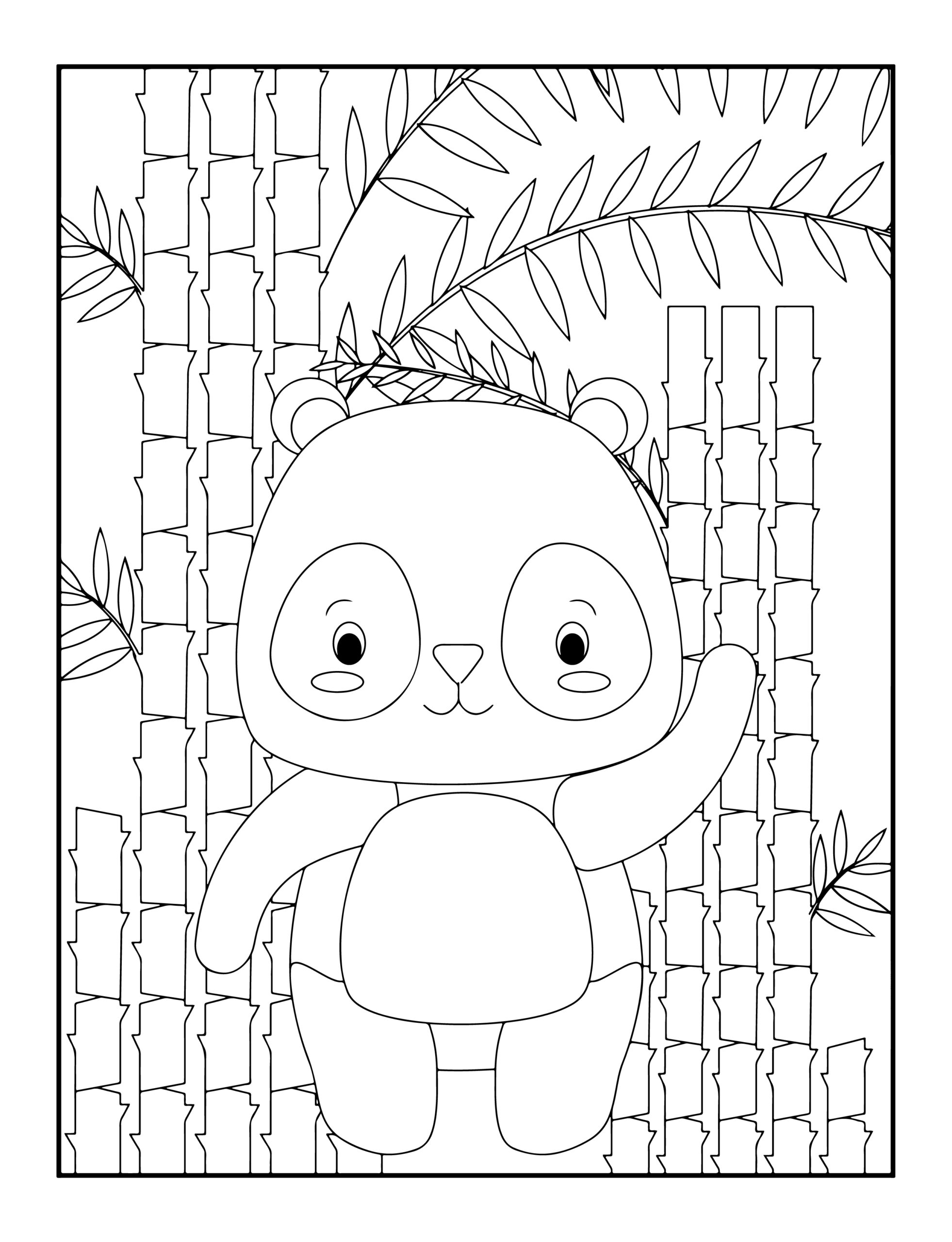 39 Cuddly Panda Coloring Pages Printable 5