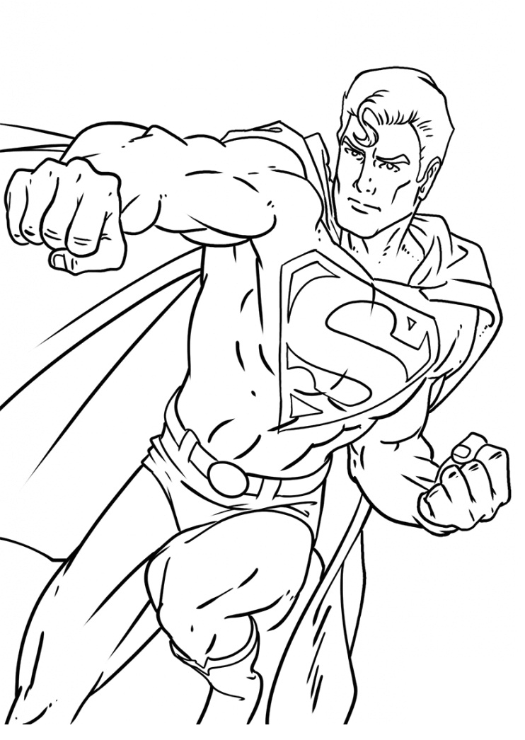 39 Heroic Superman Coloring Pages Printable 10