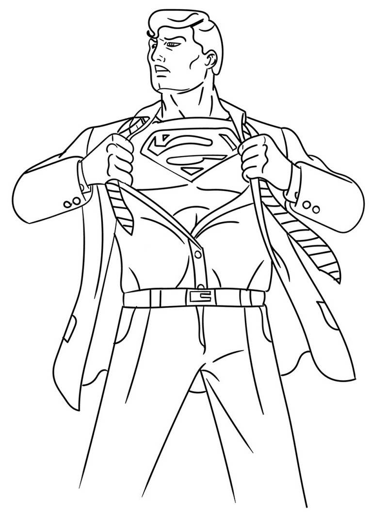 39 Heroic Superman Coloring Pages Printable 12