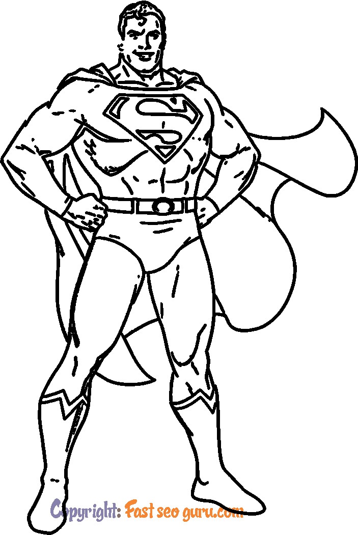 39 Heroic Superman Coloring Pages Printable 13