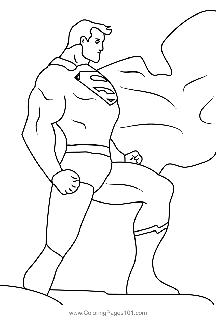 39 Heroic Superman Coloring Pages Printable 4