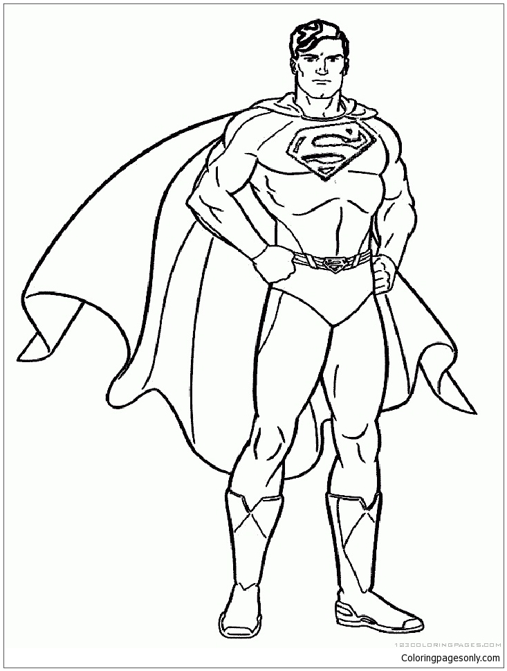 39 Heroic Superman Coloring Pages Printable 5