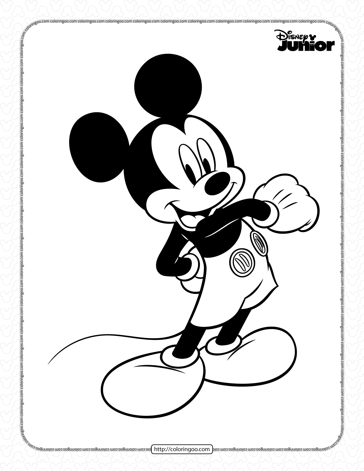 76 Free Mickey Mouse Coloring Pages for Kids Printable 12