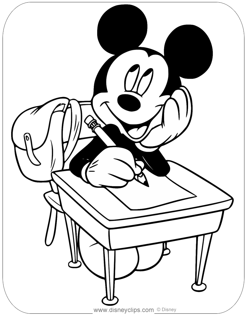 76 Free Mickey Mouse Coloring Pages for Kids Printable 23