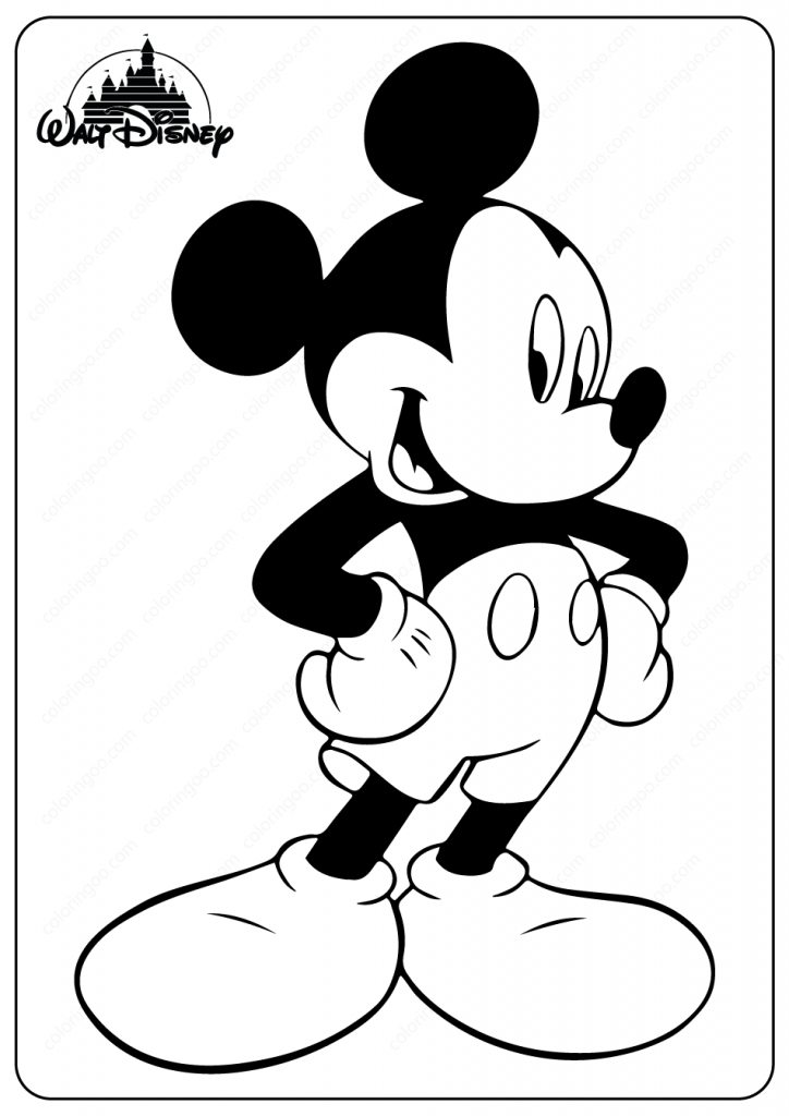 76 Free Mickey Mouse Coloring Pages for Kids Printable 36