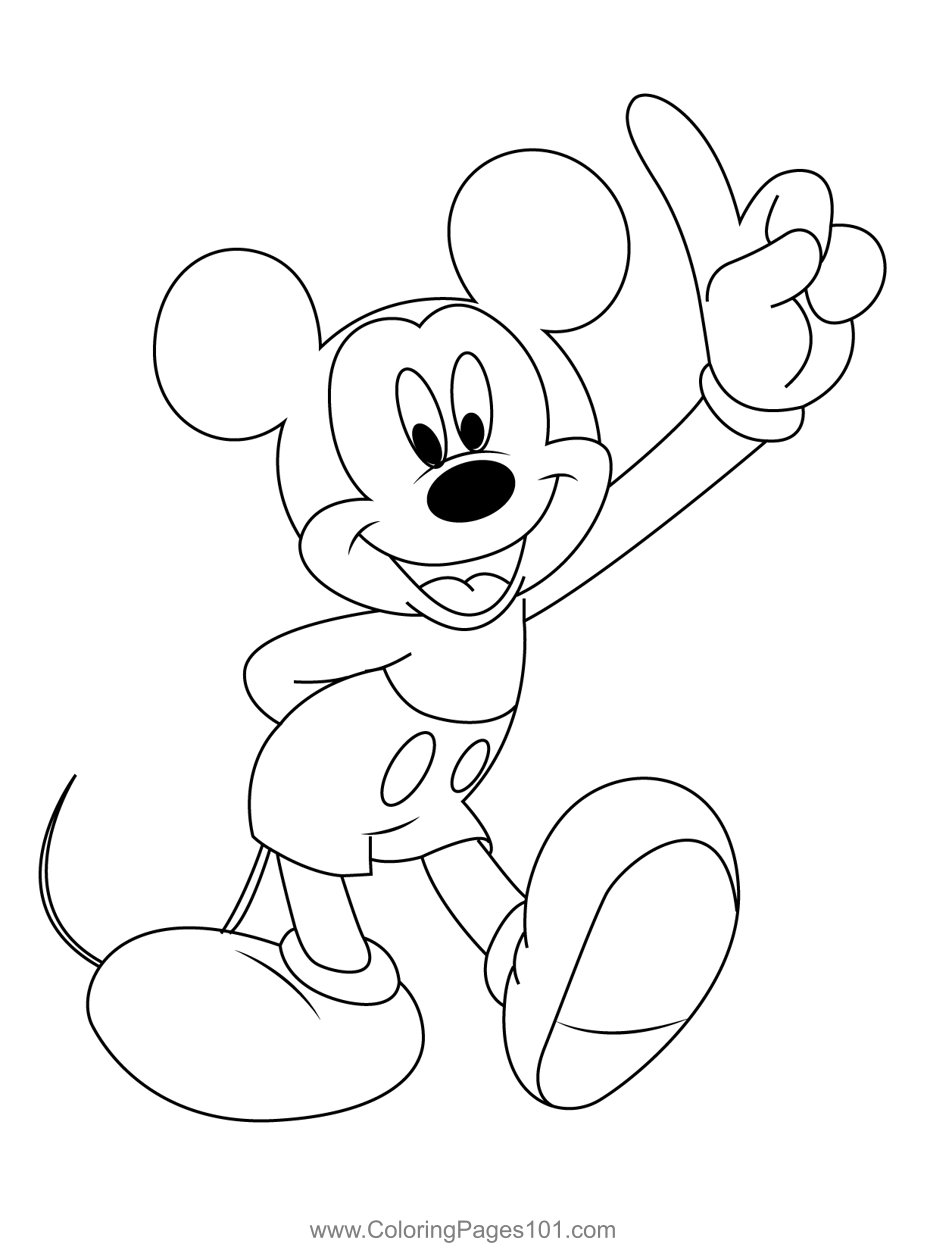 76 Free Mickey Mouse Coloring Pages for Kids Printable 50