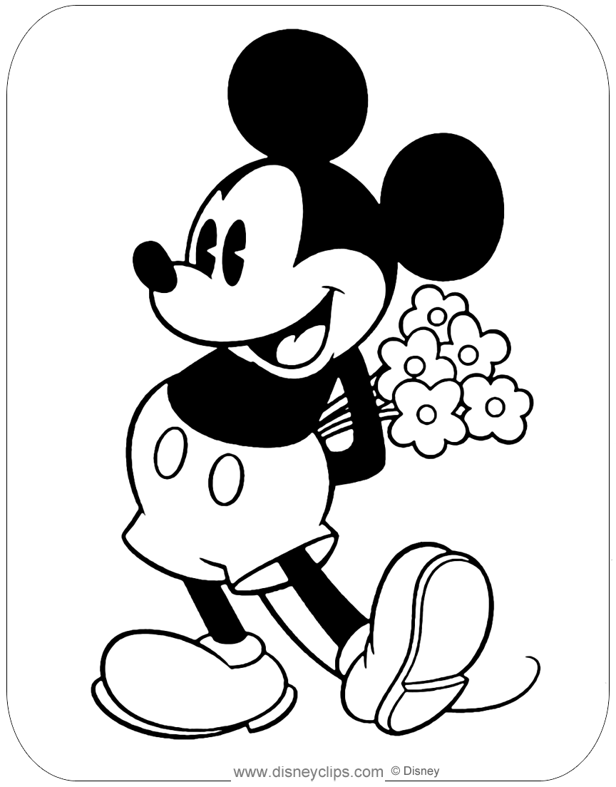 76 Free Mickey Mouse Coloring Pages for Kids Printable 7