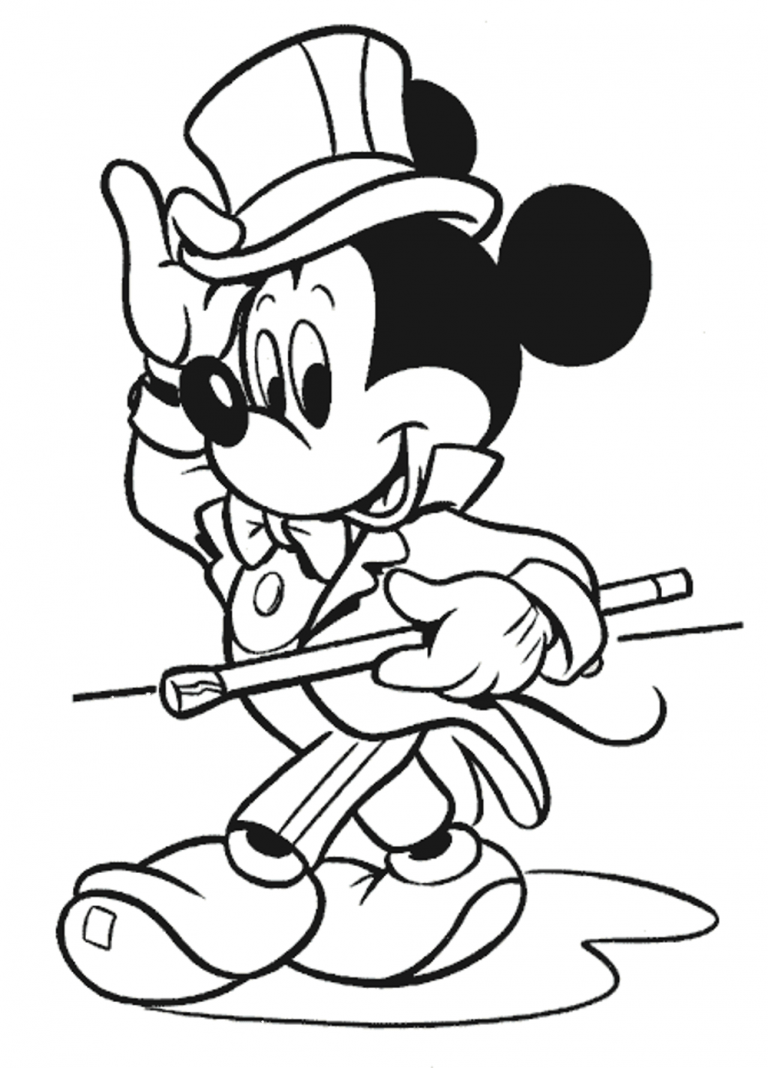 76 Free Mickey Mouse Coloring Pages for Kids Printable 72