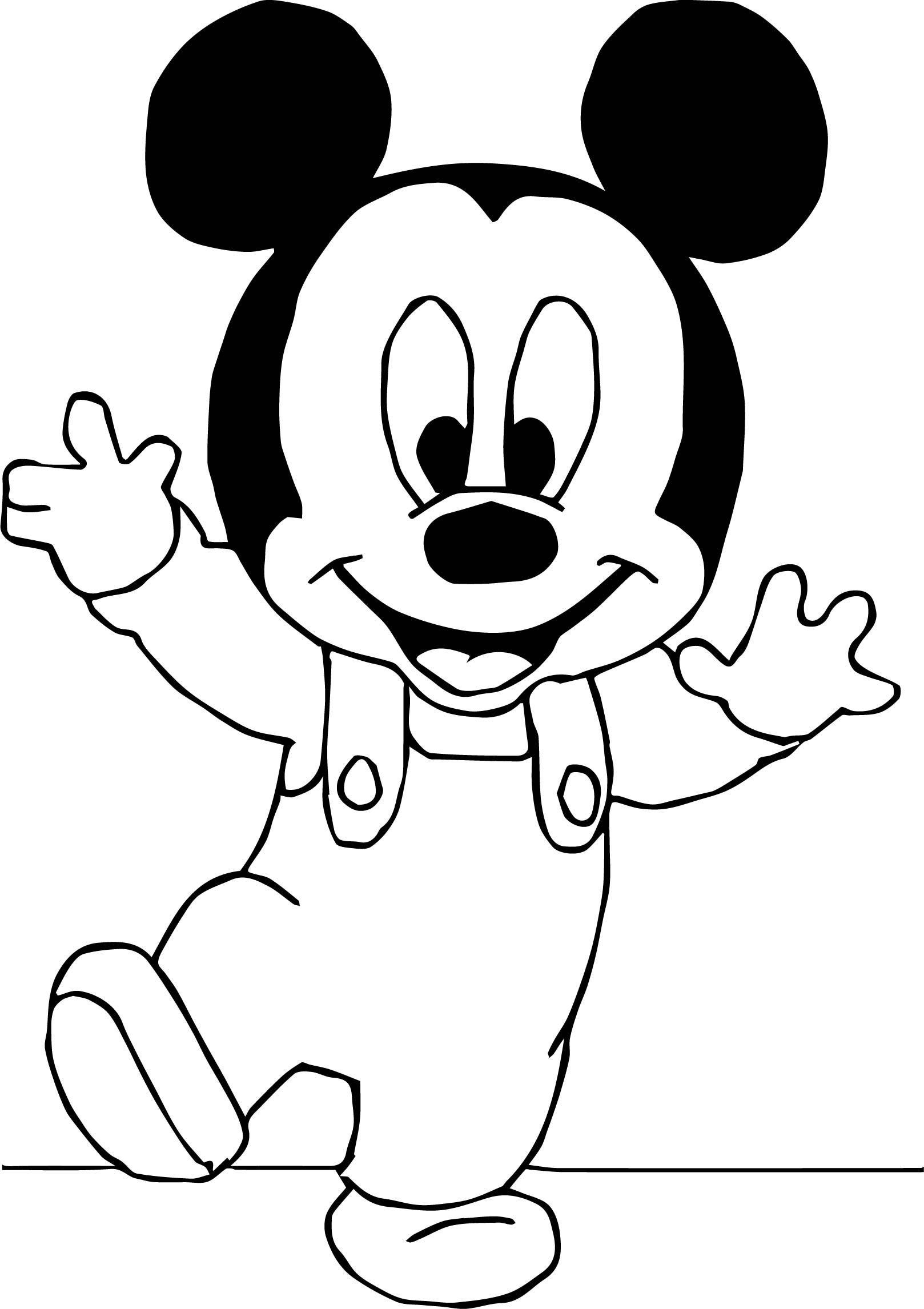 76 Free Mickey Mouse Coloring Pages for Kids Printable 9