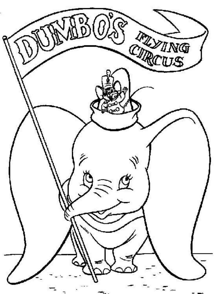 80 Classic Dumbo Coloring Pages Printable 4