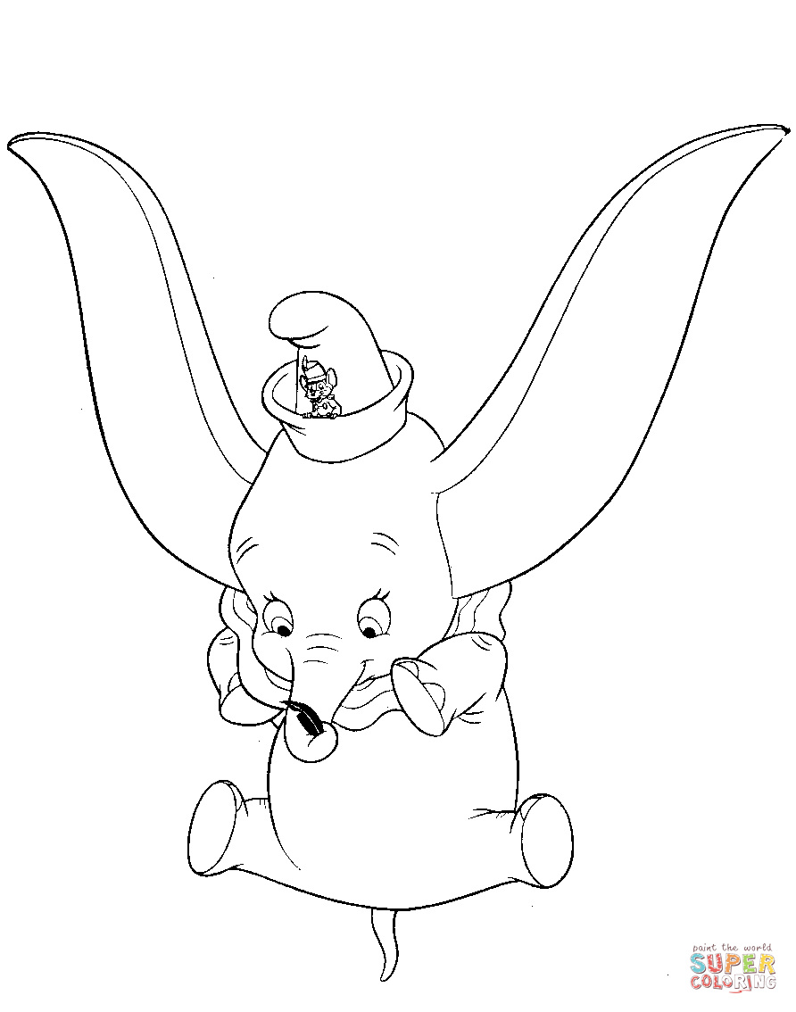 80 Classic Dumbo Coloring Pages Printable 69