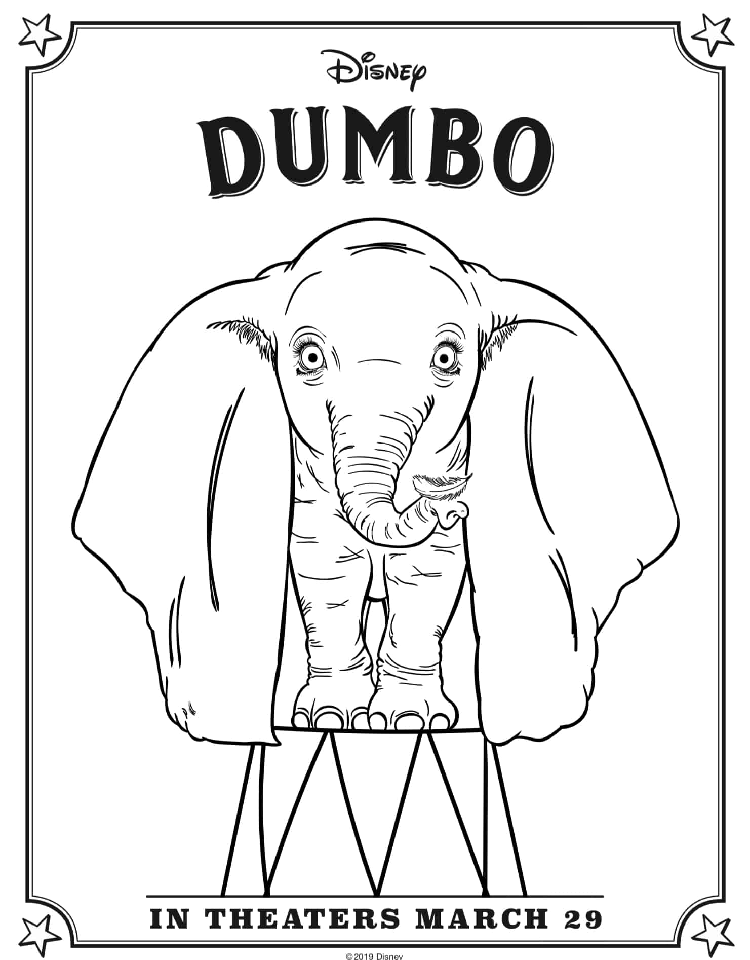 80 Classic Dumbo Coloring Pages Printable 77