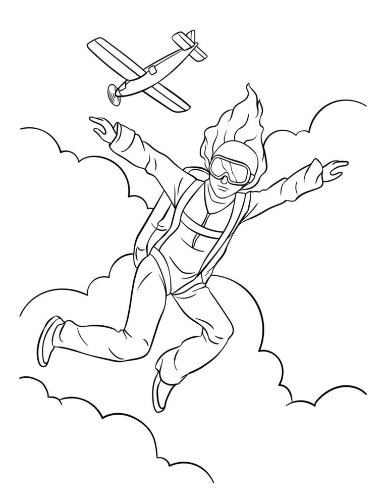 83 Skydiving Coloring Pages Printable 1