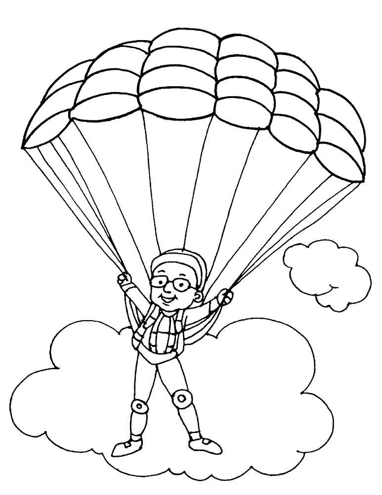 83 Skydiving Coloring Pages Printable 12