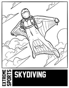 83 Skydiving Coloring Pages Printable 18