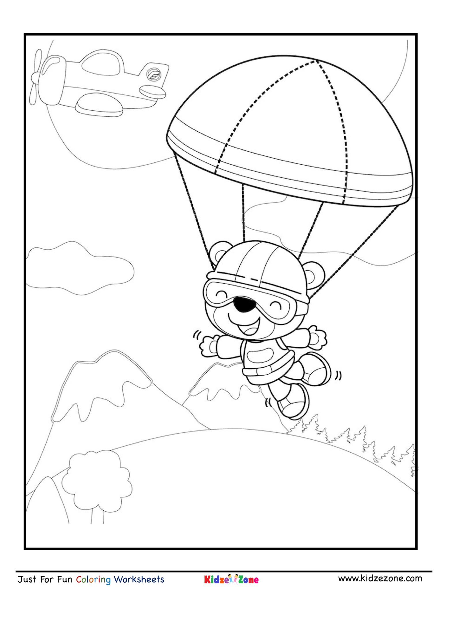 83 Skydiving Coloring Pages Printable 4